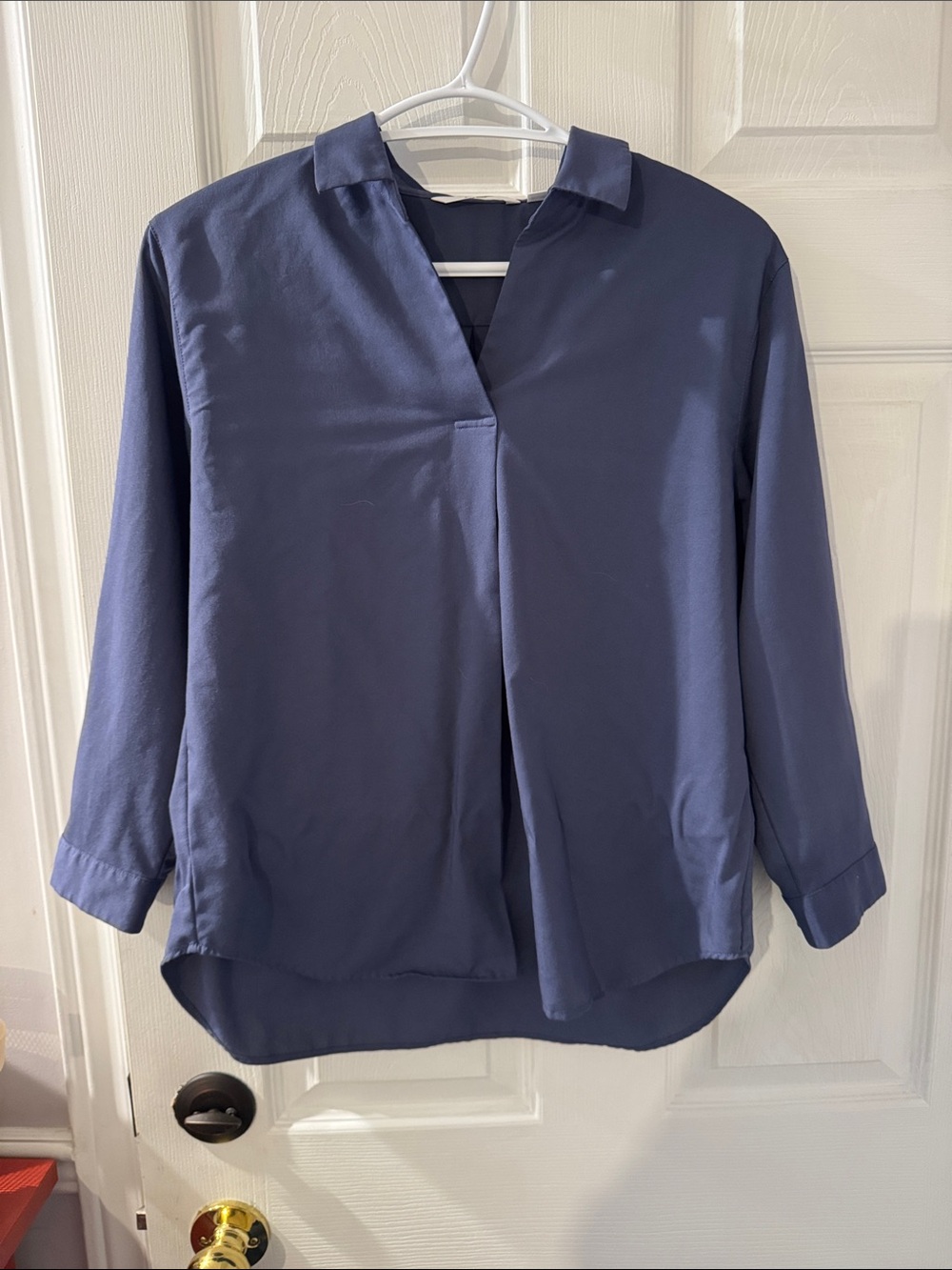 Uniqlo Navy Collared Top